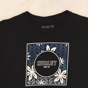Hurley Casual Crew Neck Graphic T-Shirt Mens Size Large L Black